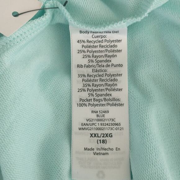 Avia 1/2 Zip Hoodie Jacket Women's Sz XXL Blue Long Sleeve  Sweatshirt Pullover - Picture 11 of 12